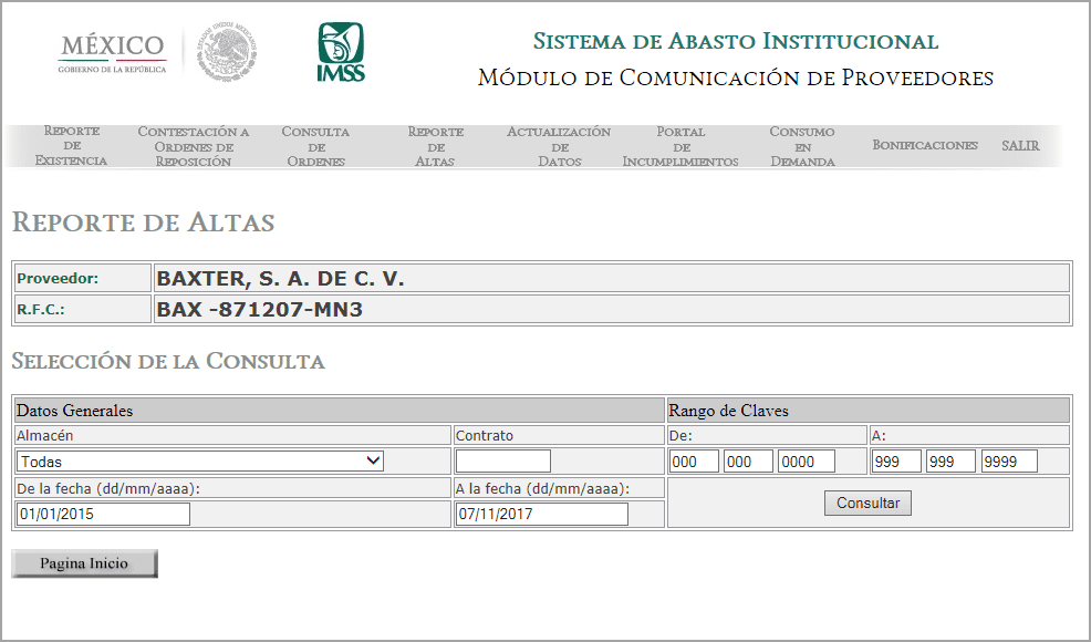 alta imss