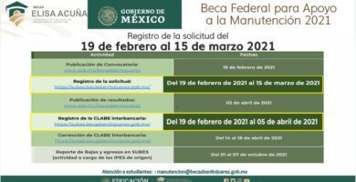 beca manutencion