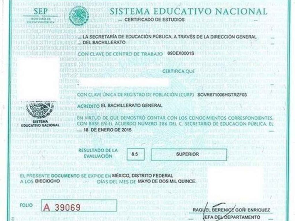 certificado secundaria 2