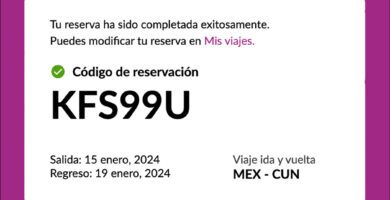 codigo reservacion