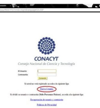 como entrar al conacyt