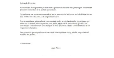 como hacer una carta de exposicion de motivos para solicitar una beca