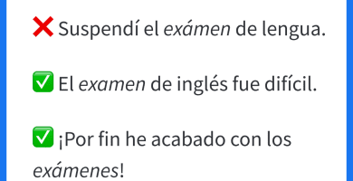 como reemplazar la palabra examen