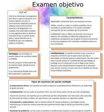 cual es el objetivo de los examenes