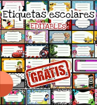 etiquetas escolares