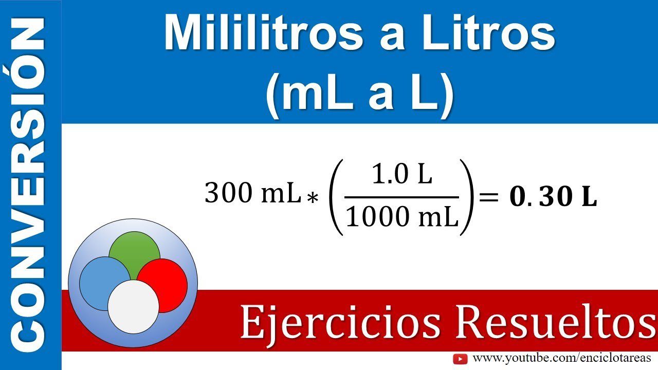 Cómo convertir mililitros a litros fácilmente