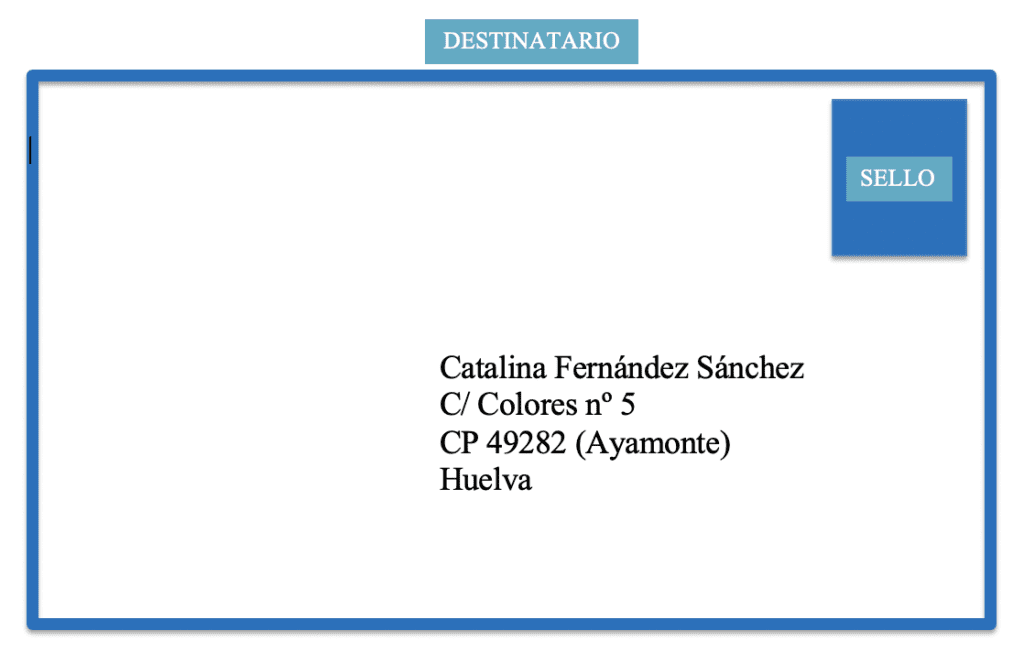 nombre destinatario