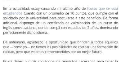 que decir para que me den una beca