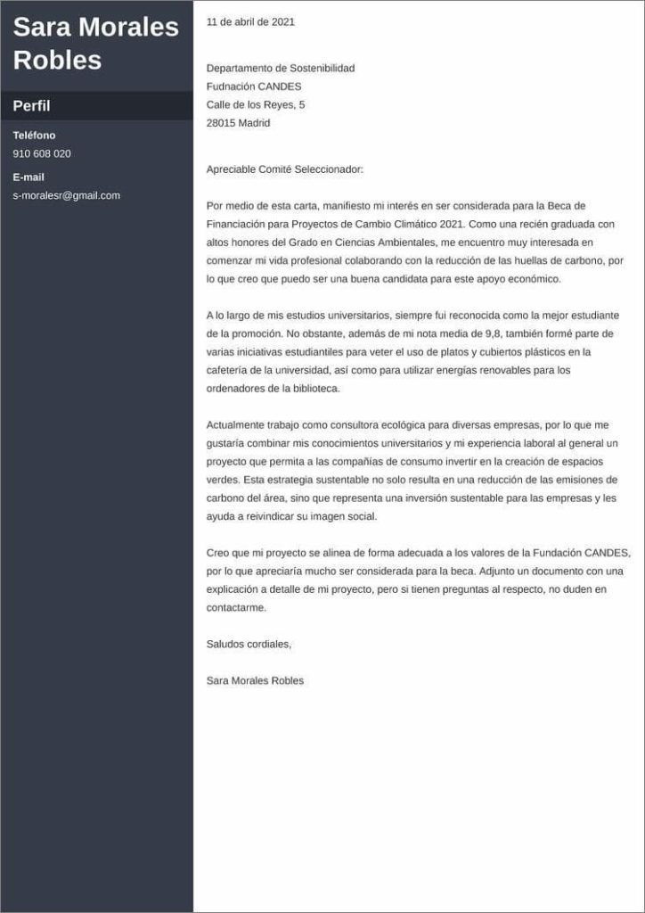 que es una carta de motivacion para solicitar una beca de educacion superior