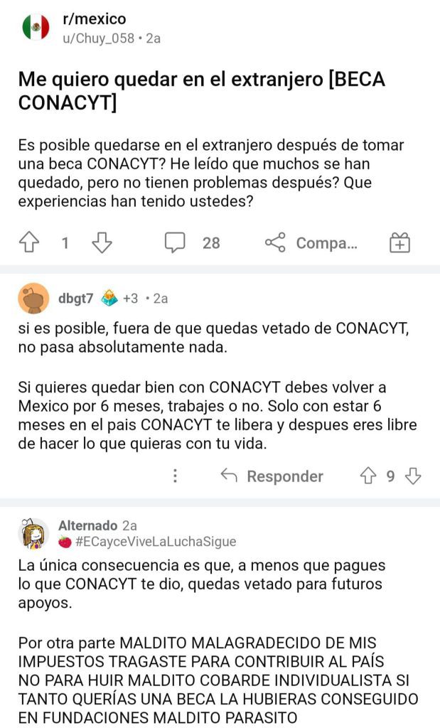 que pasa si no me titulo conacyt