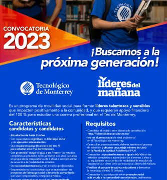 que se necesita para la beca lideres del manana