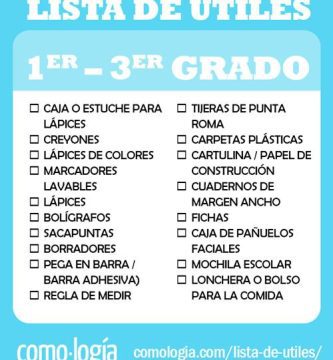 que utiles usan en tercer grado