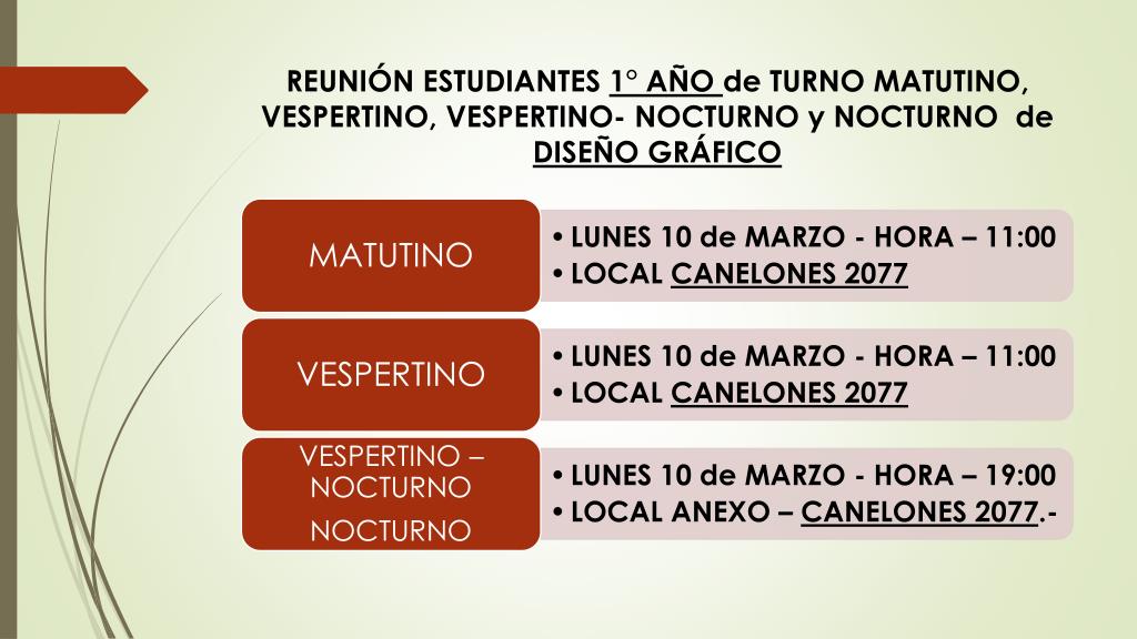 turno vespertino